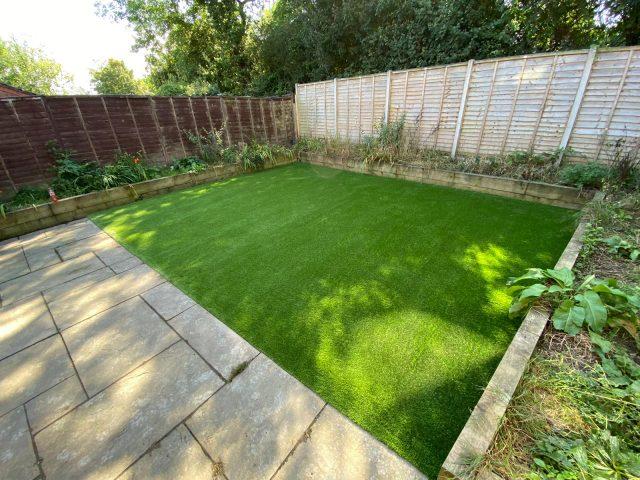 Artificial grass square.